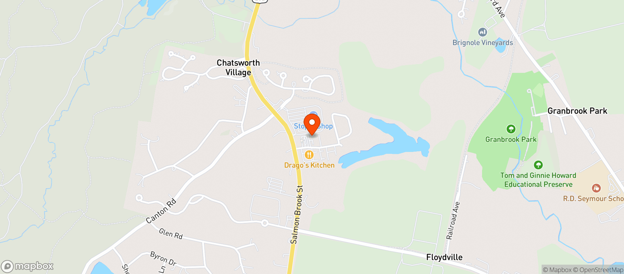 Map showing Wine Etc. Granby