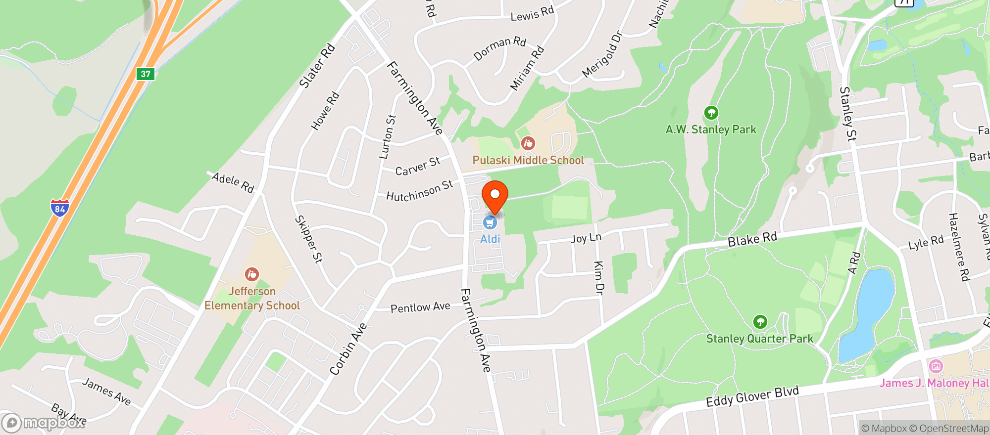 Map showing Farmingdale Liquors