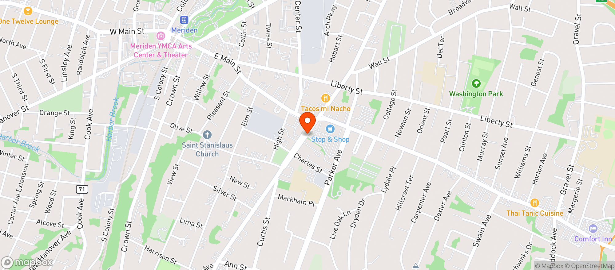 Map showing Stop & Shop - 0654 - Meriden