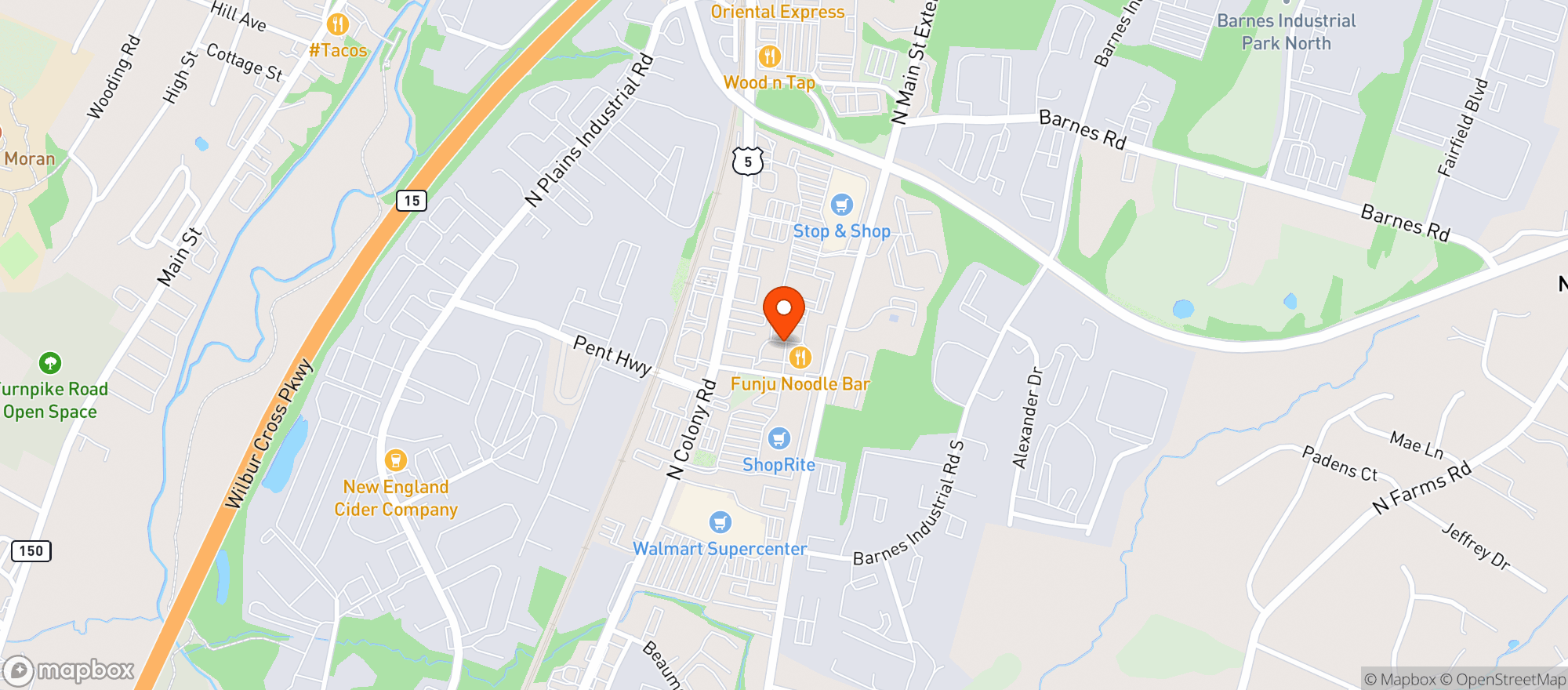 Map showing Ives Road Wine & Spirits
