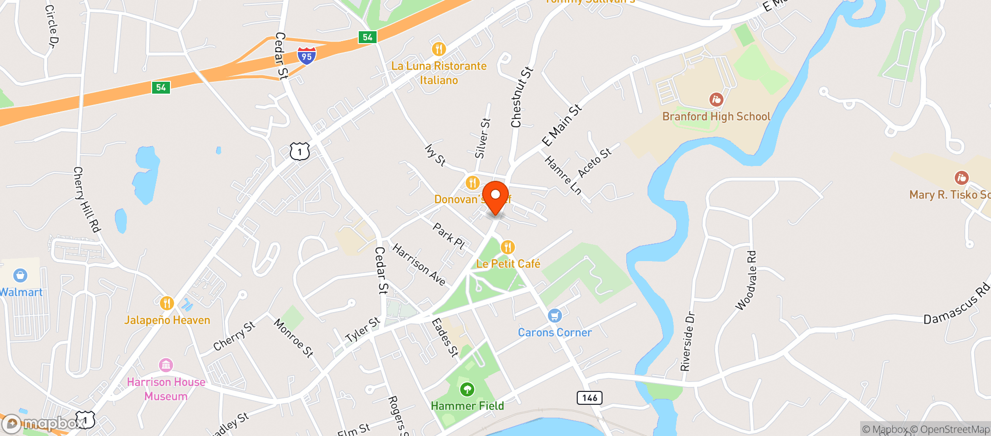 Map showing Home