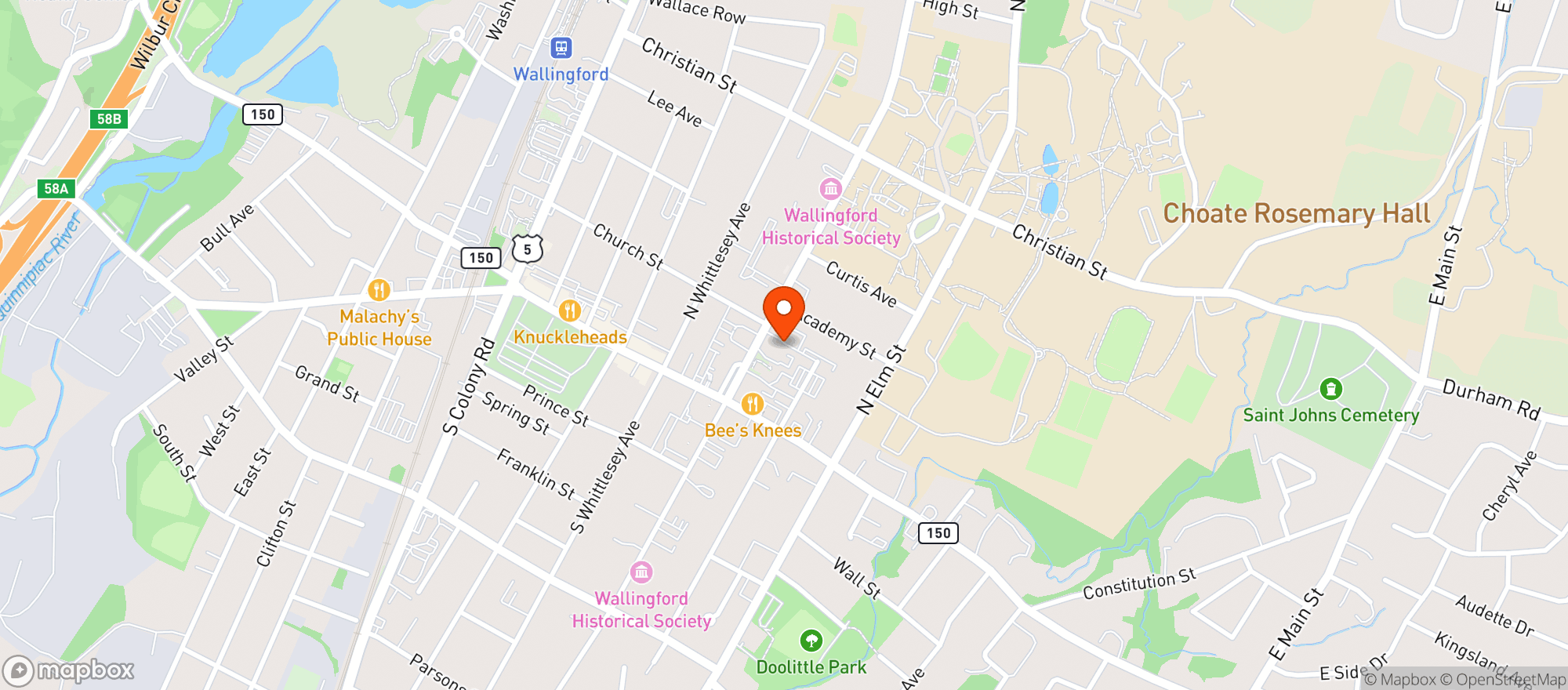 Map showing Country Spirit Shop