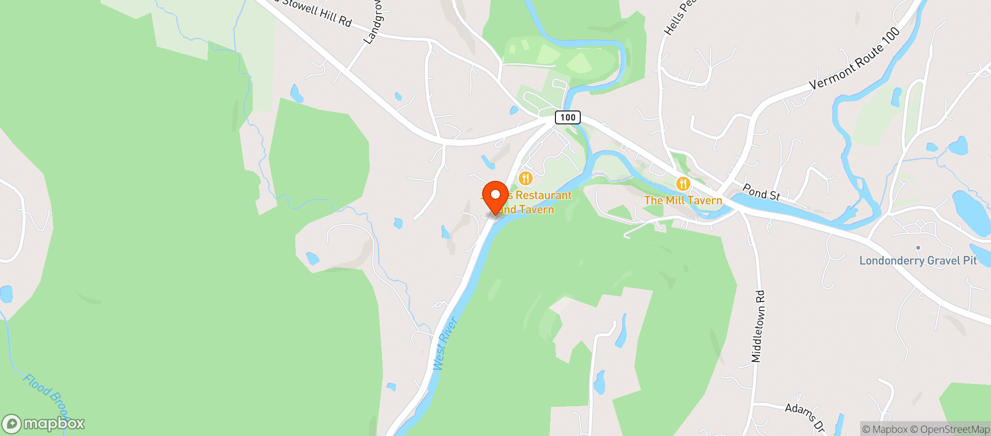 Map showing Jakes Restaurant And Tavern