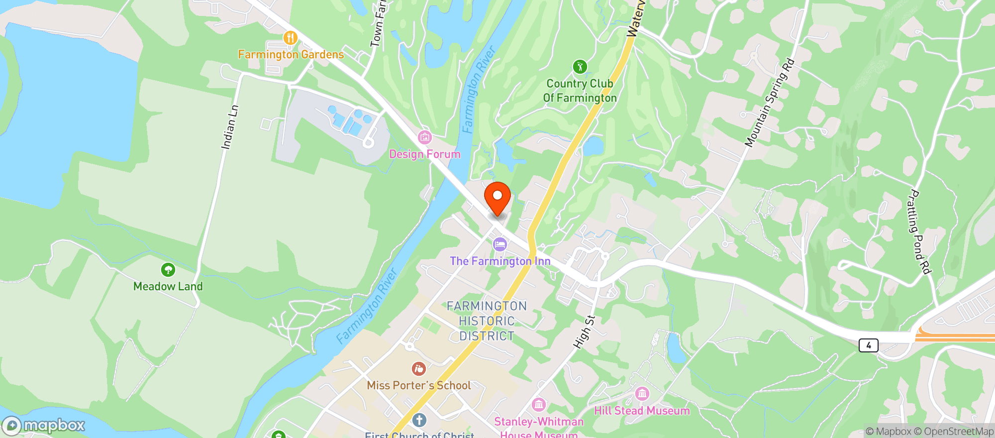 Map showing Fork & Fire