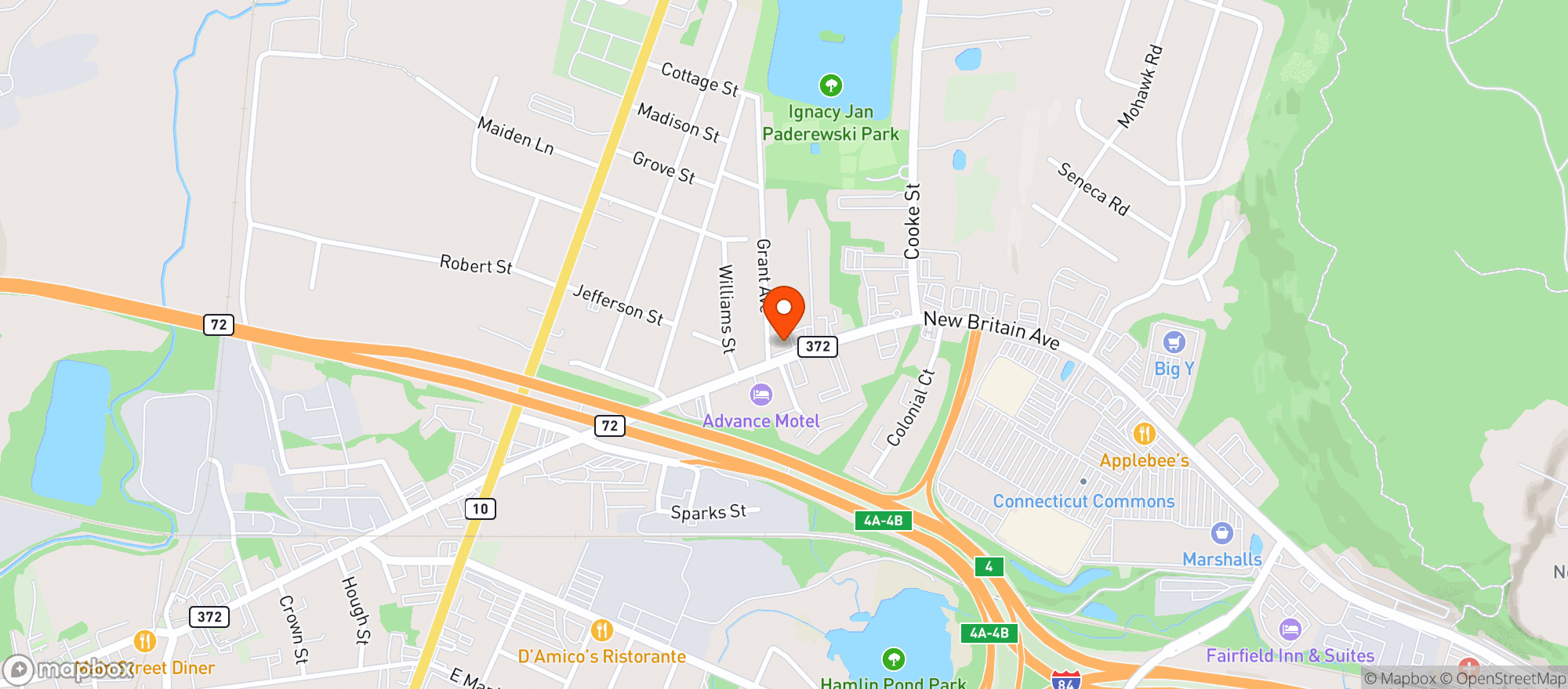 Map showing Cheers Wines and Spirits- PLAINVILLE