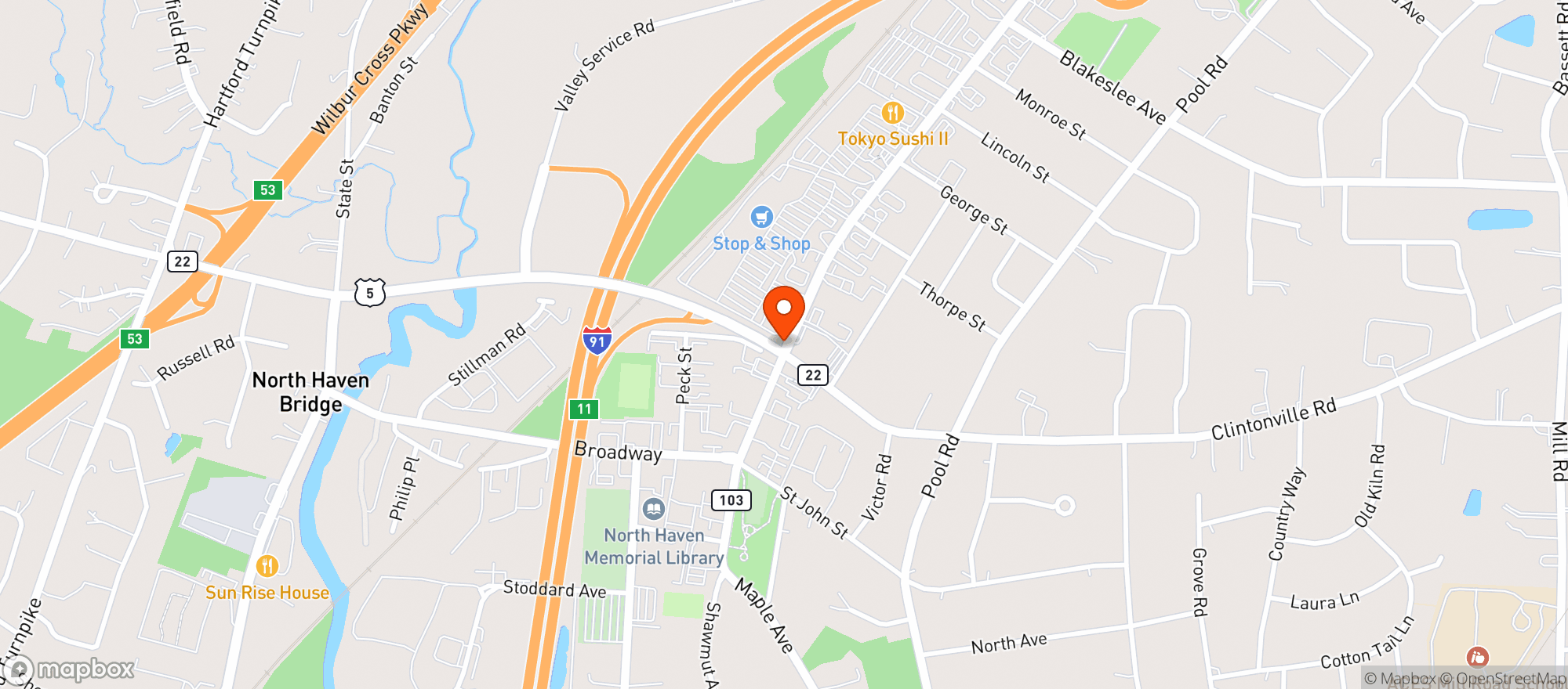 Map showing Stop & Shop - 0694 - North Haven