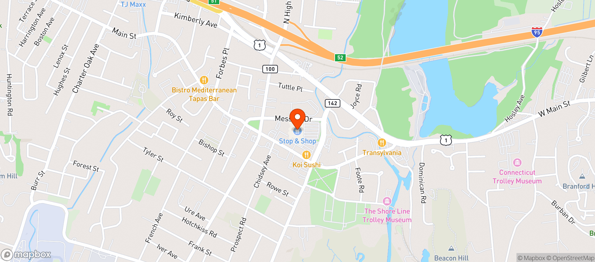 Map showing Stop & Shop - 0692 - East Haven