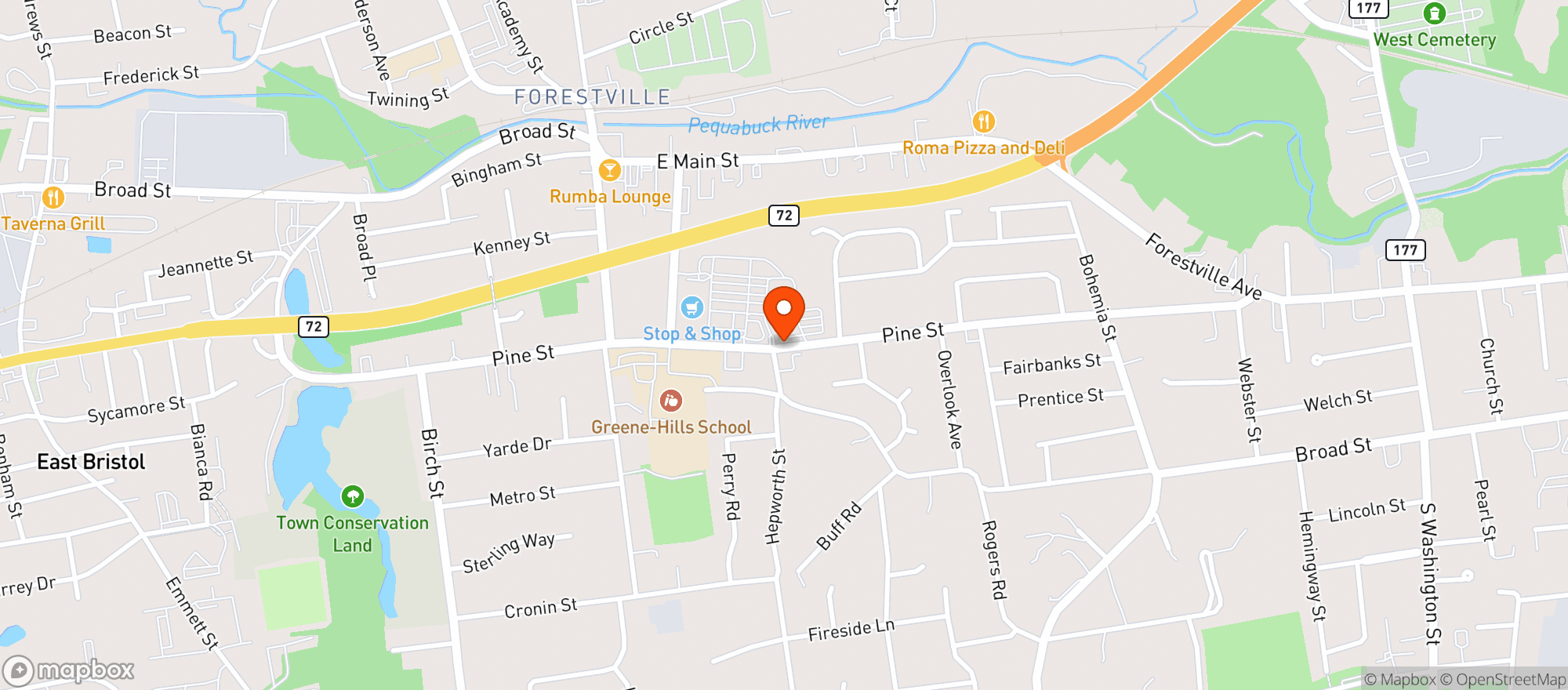 Map showing Happy Harrys wine & Liq