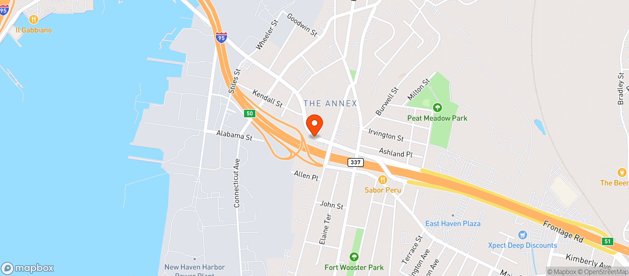 Map showing Discount Liquors