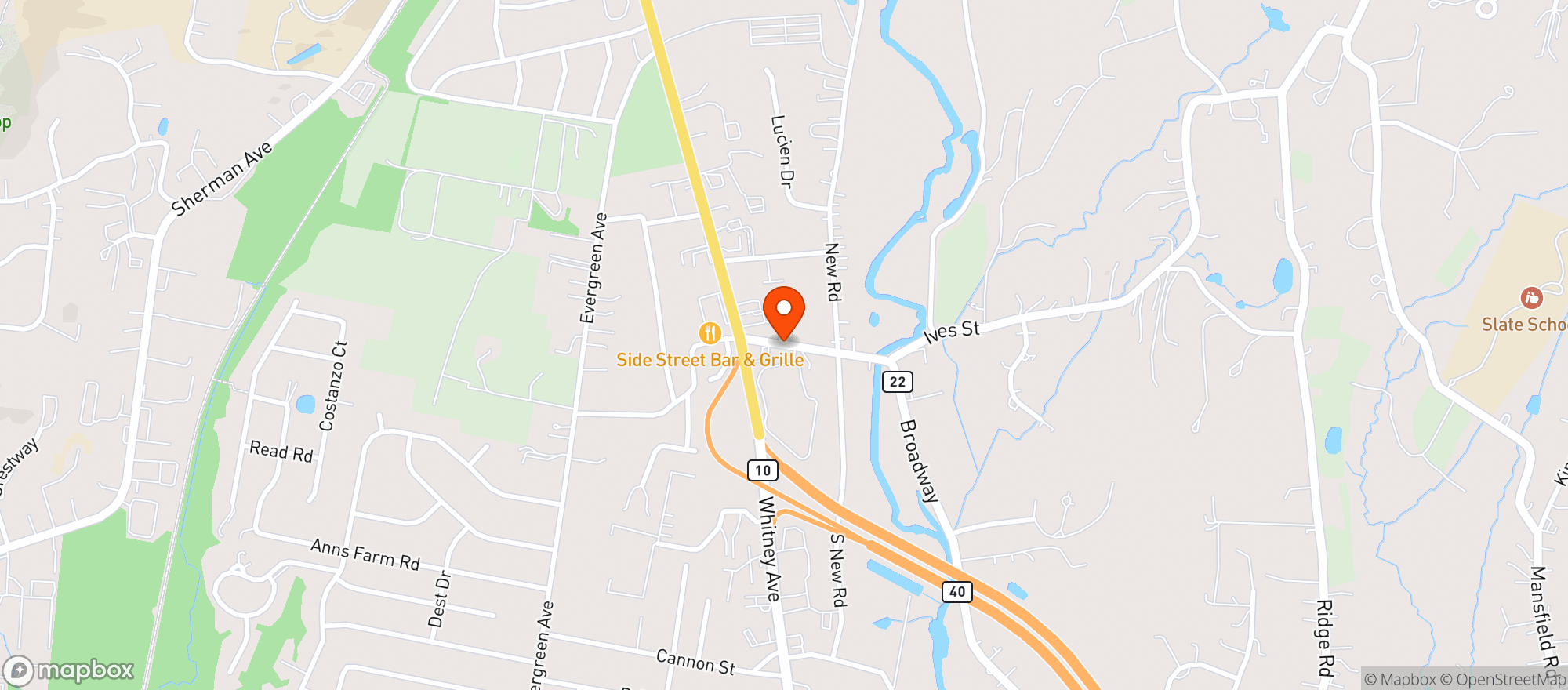 Map showing Mt. Carmel Wine & Spirit Co