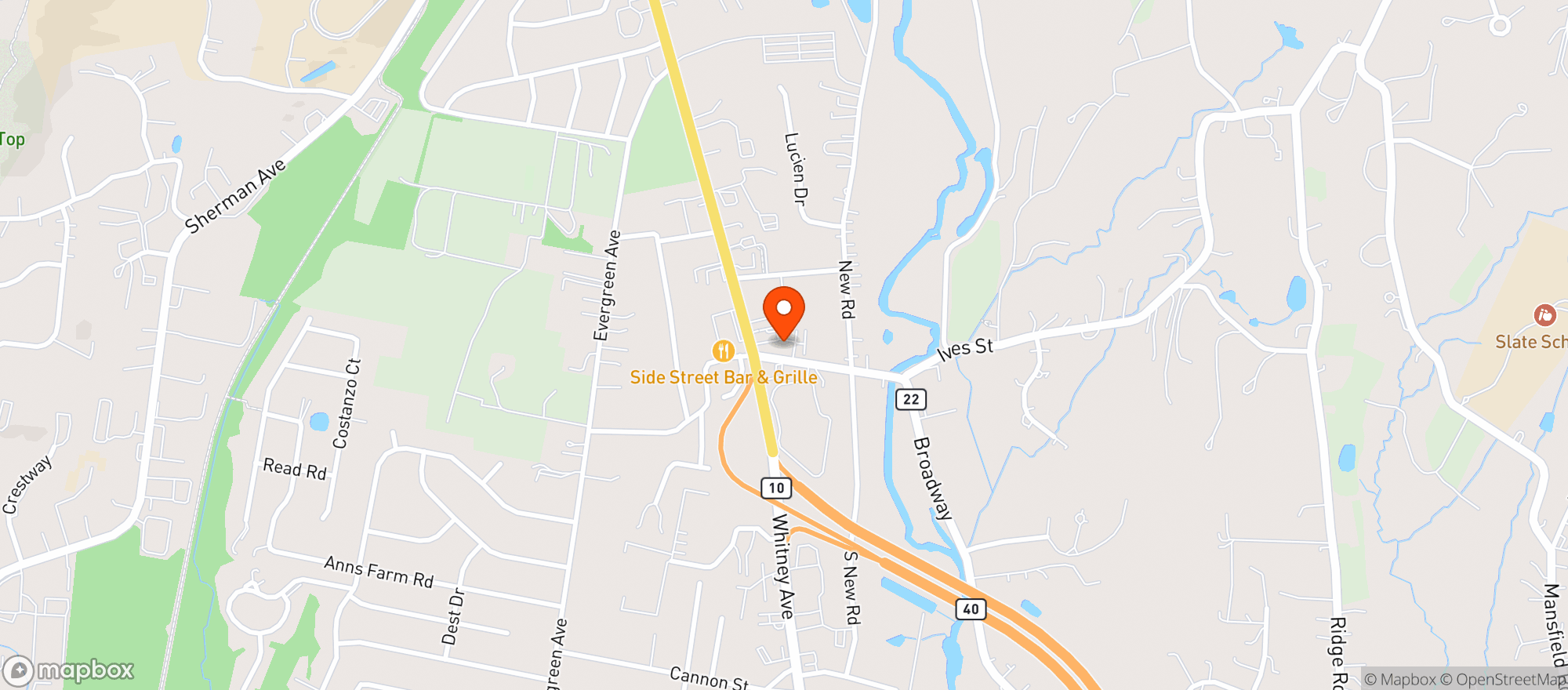 Map showing Ristorante Luce