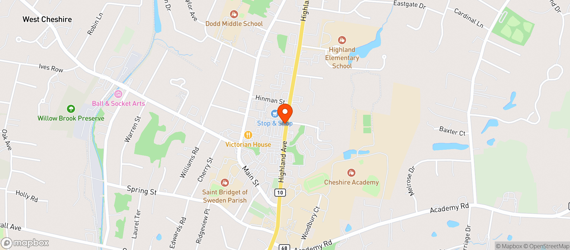 Map showing STOP & SHOP