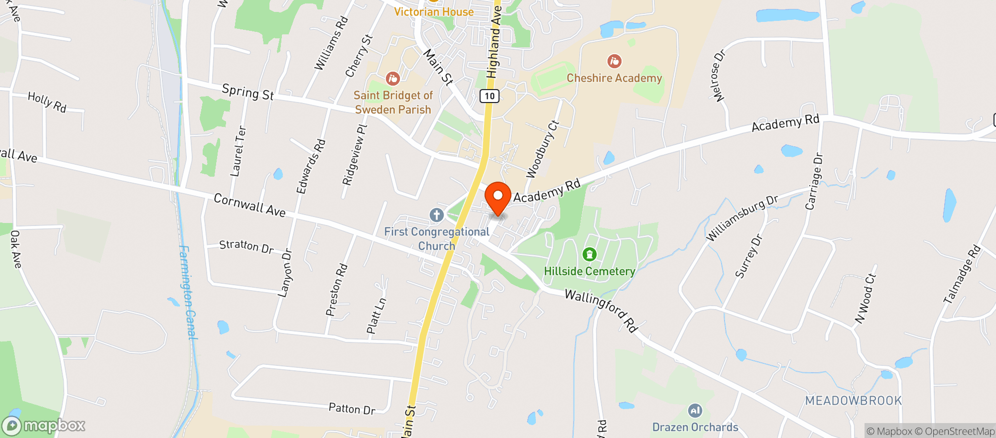 Map showing Avanti Grille #0700430786
