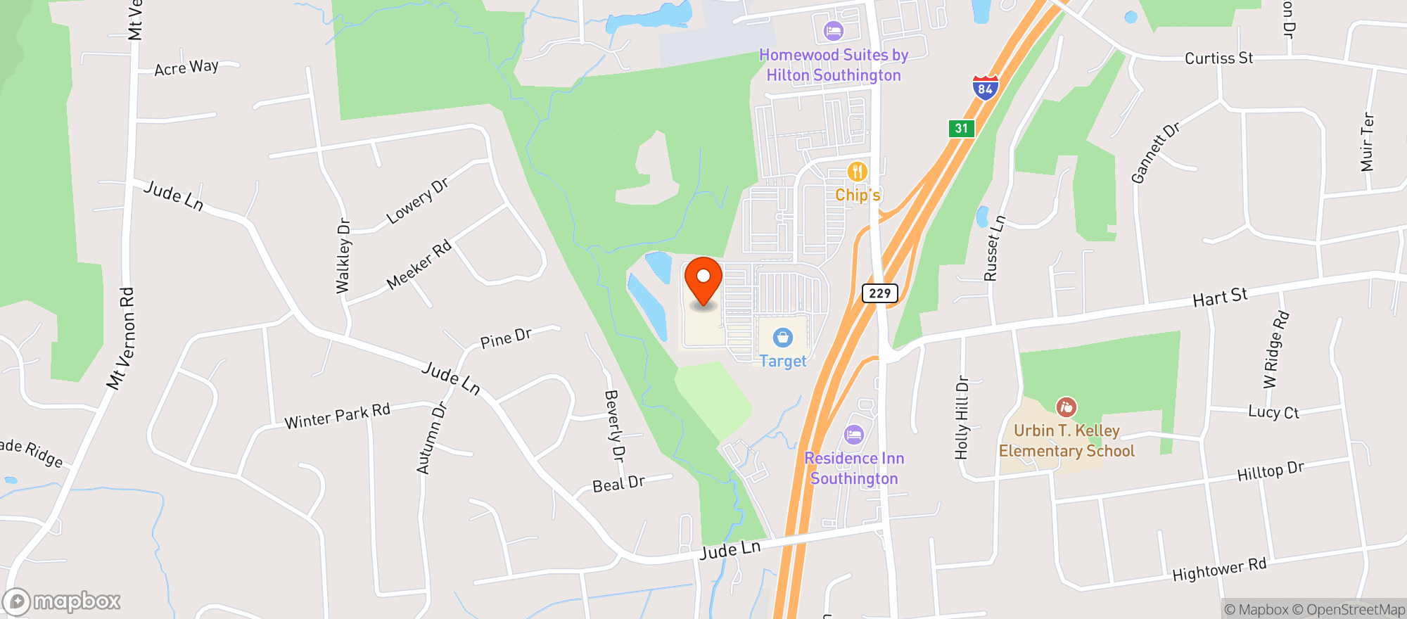 Map showing Target