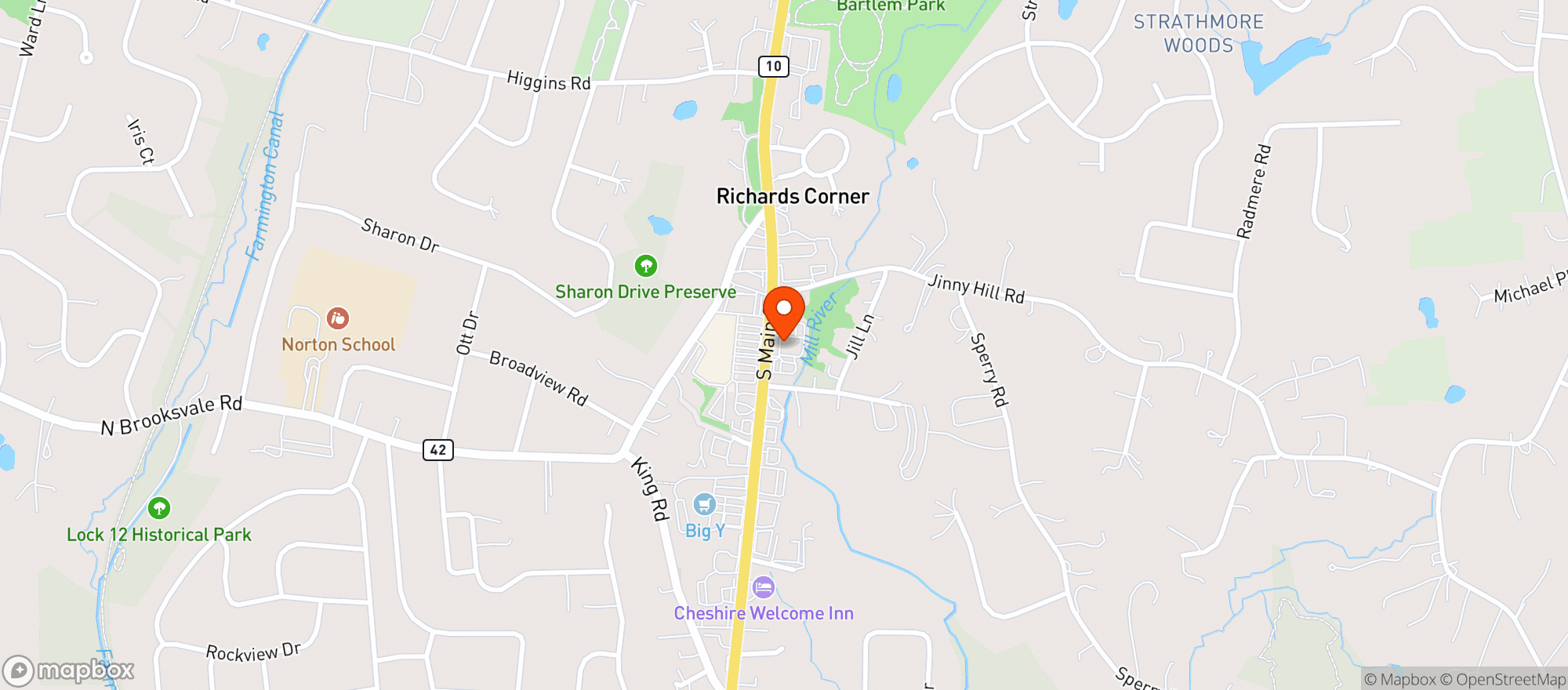 Map showing Cheshire Wine & Spirits South