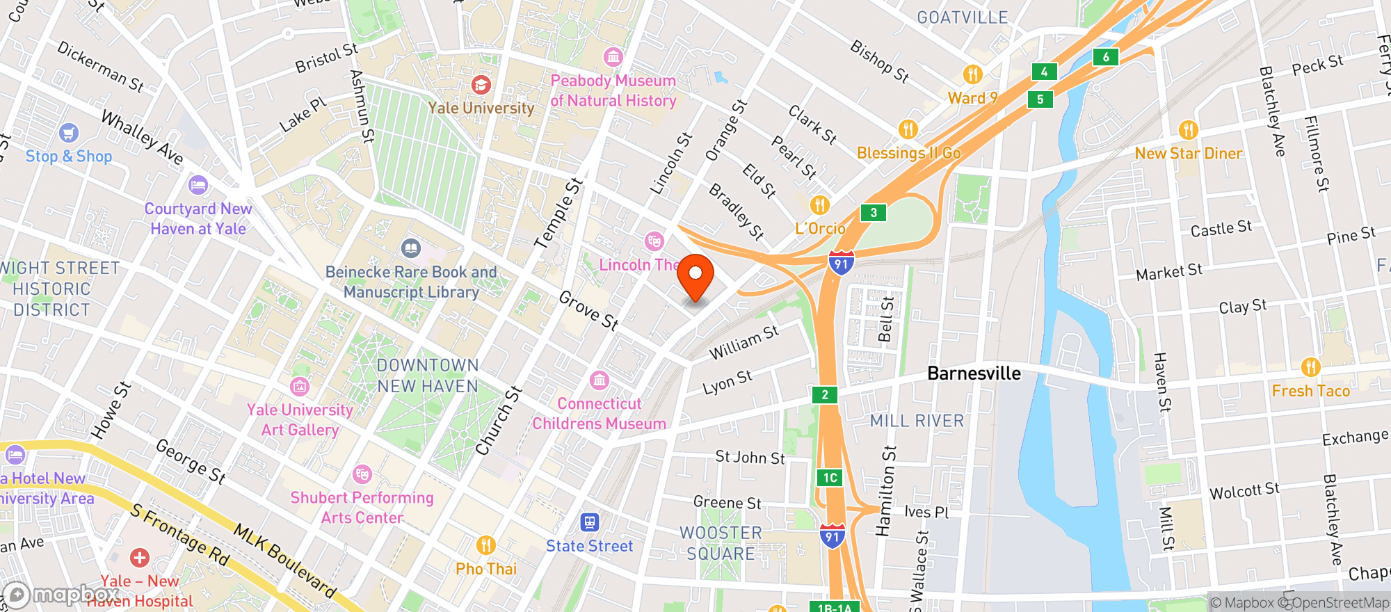 Map showing Cast Iron Chef Chop House
