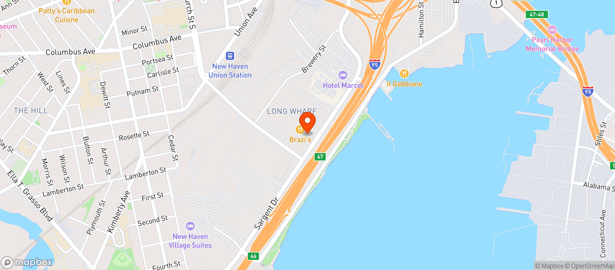 Map showing Insa Dispensary New Haven