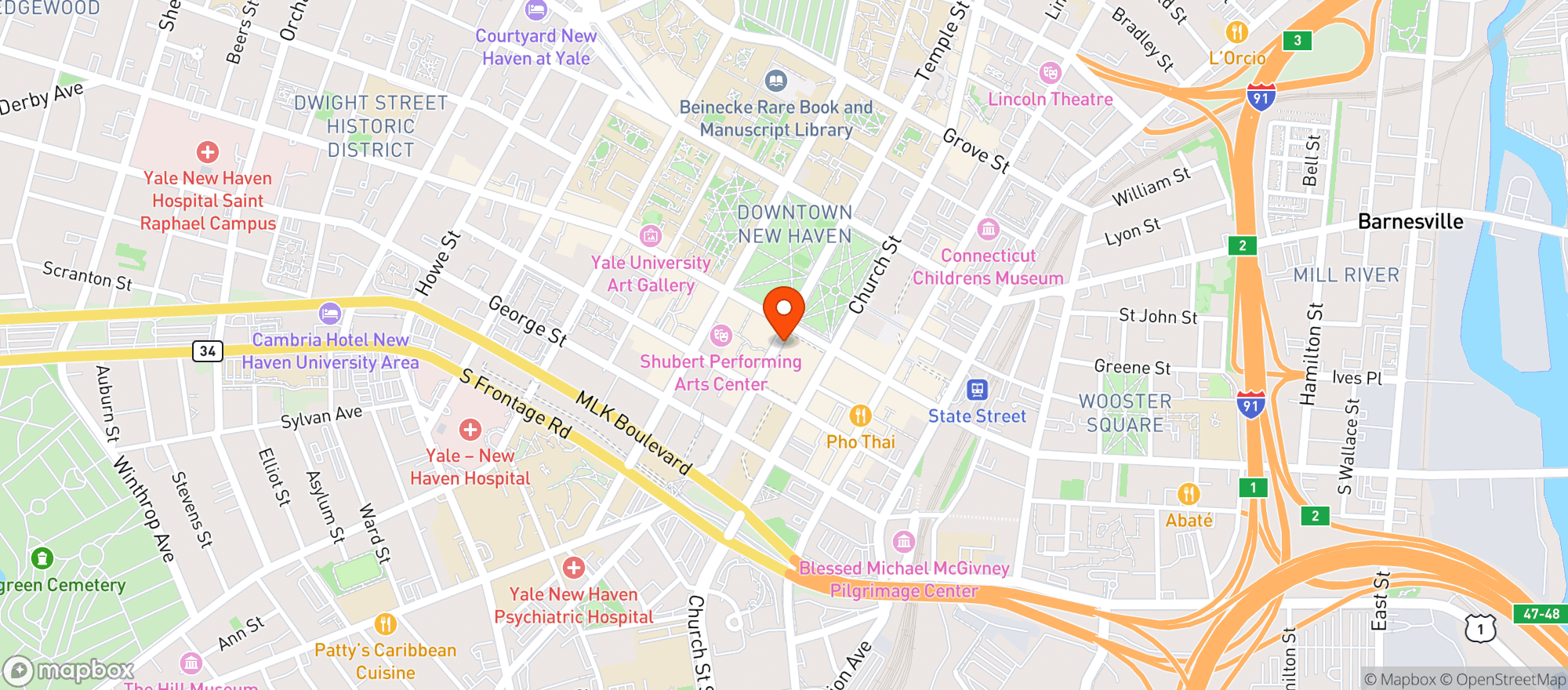 Map showing Temple Wine And Liquor