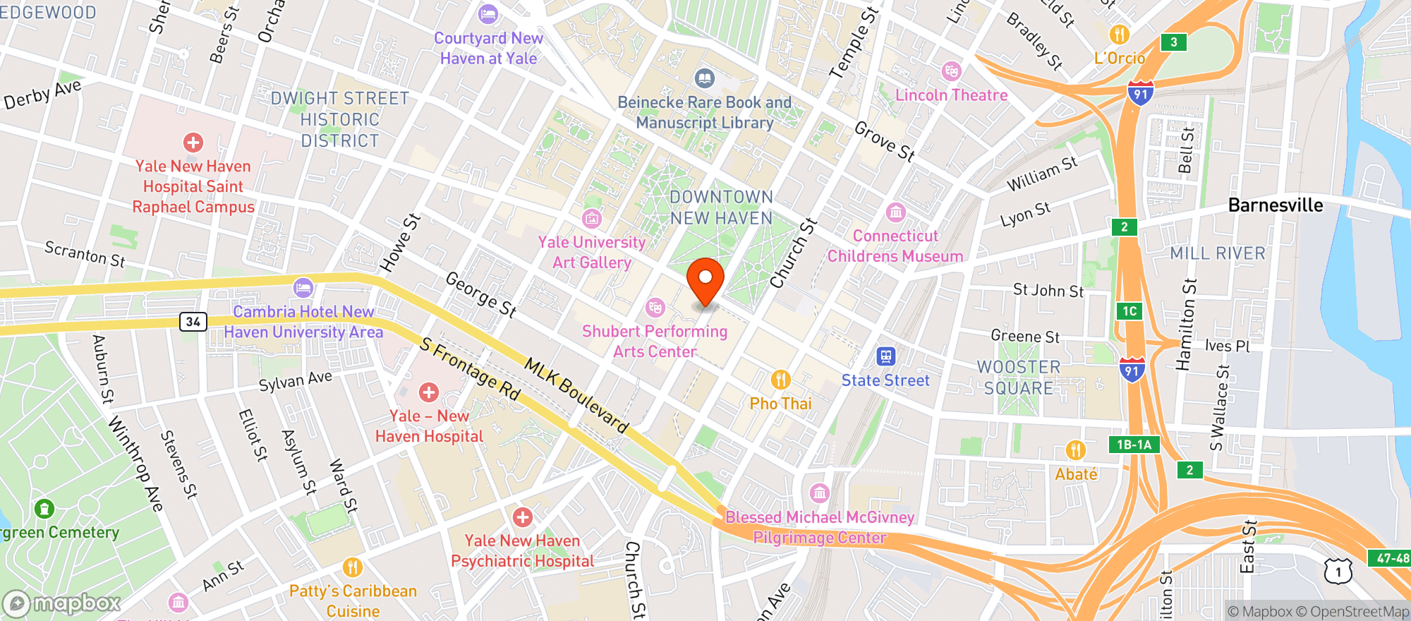 Map showing Lalibela Ethiopian Restaurant
