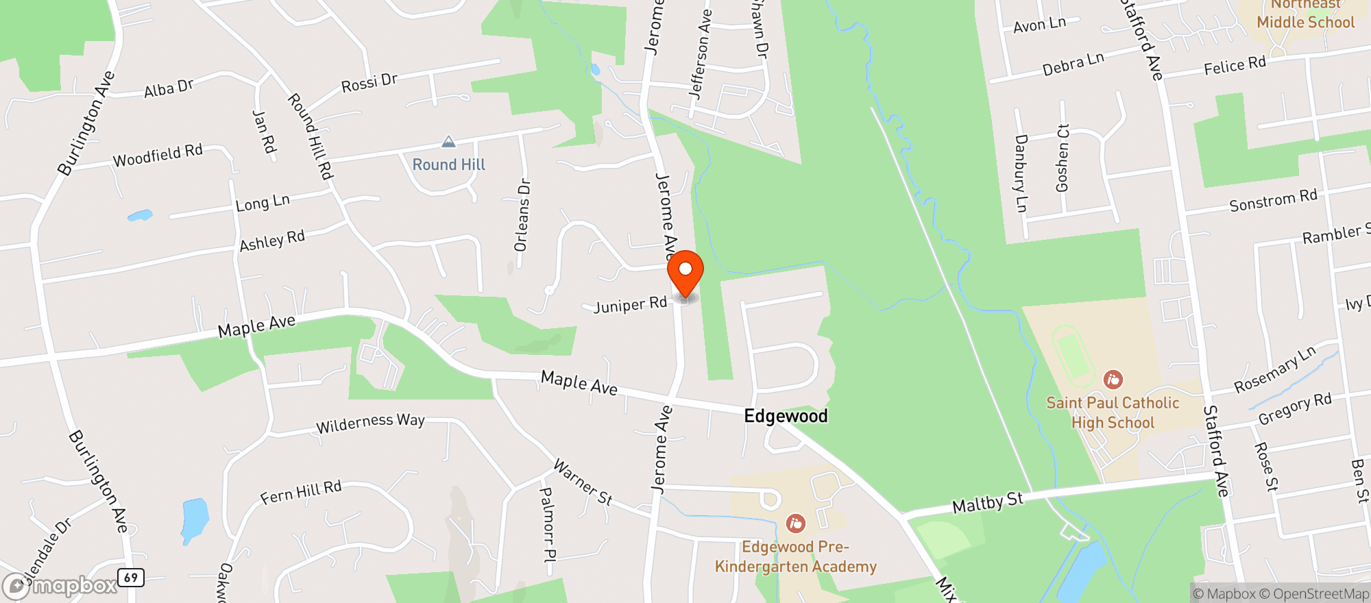 Map showing Edgewood Wine and Spirits- Bristol