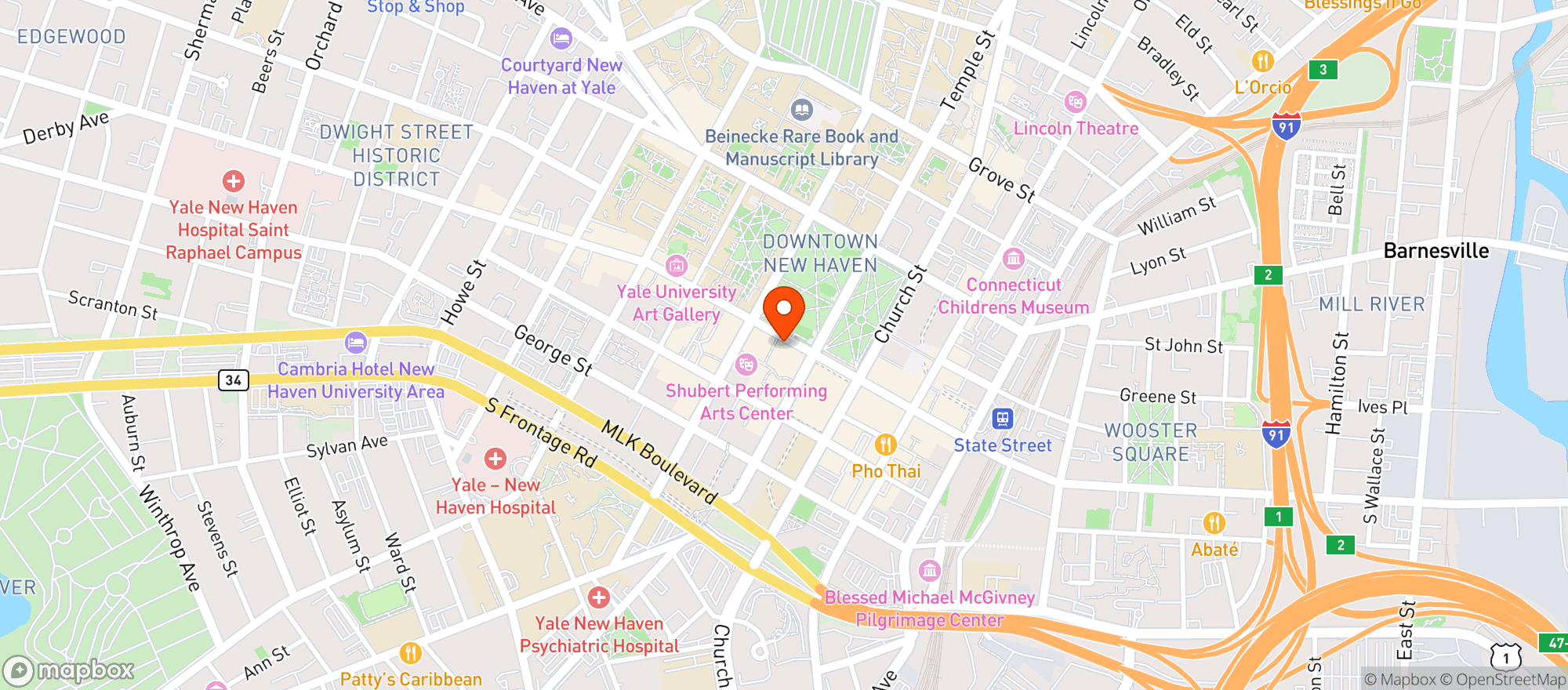 Map showing Kitchen Zinc