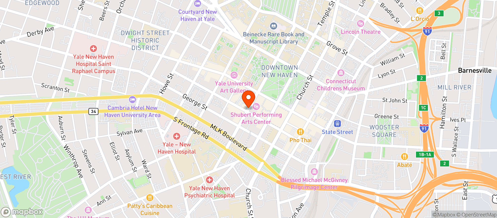 Map showing Pacifico Restaurant