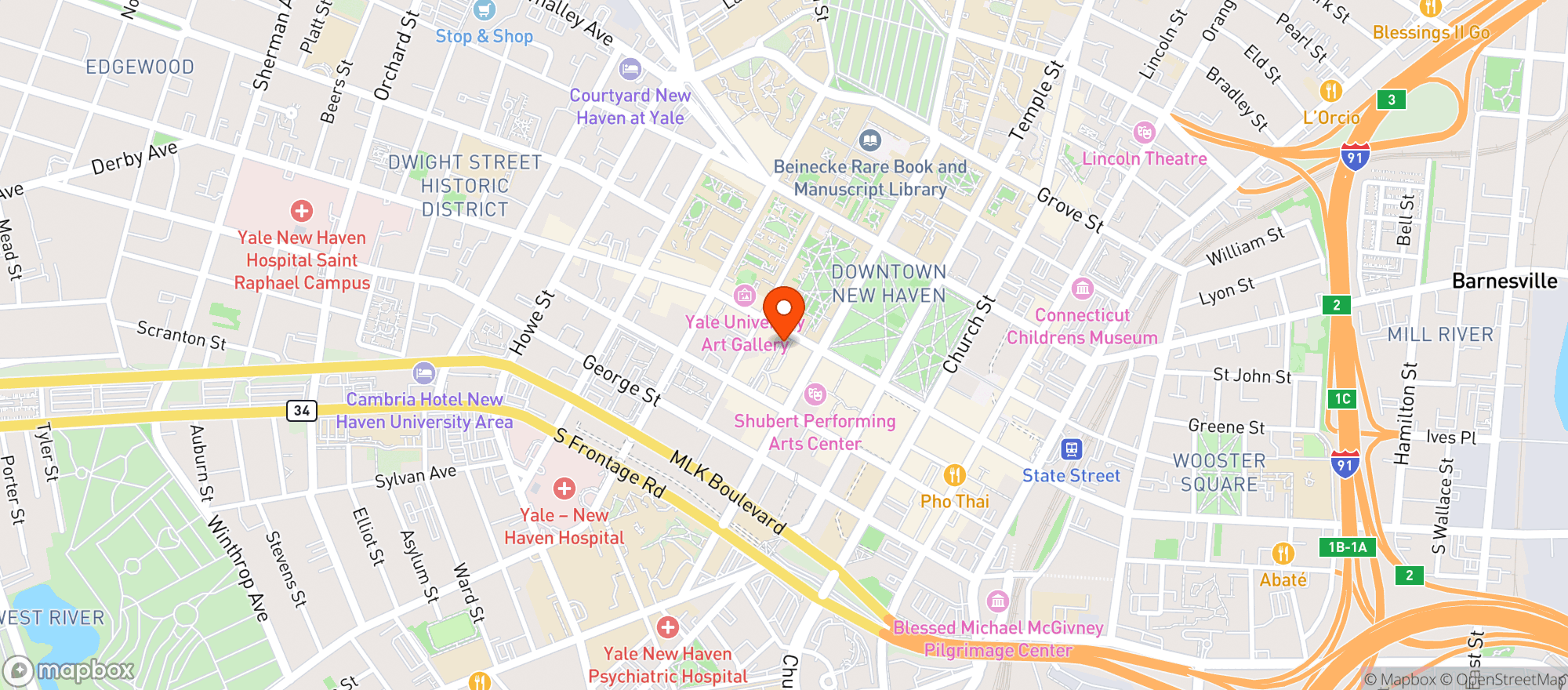 Map showing Union League Cafe