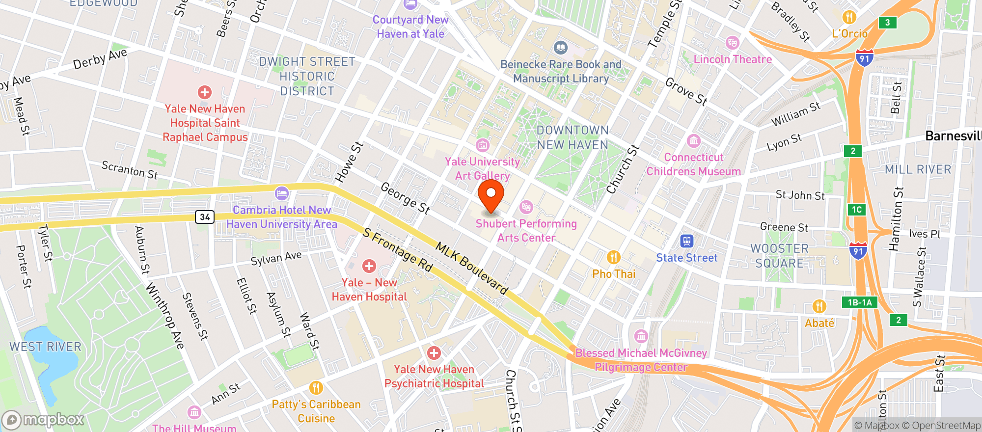 Map showing Bar & Bru Room