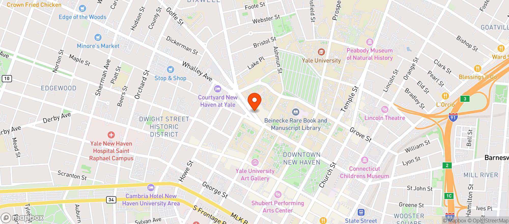 Map showing Bobbis Pizza