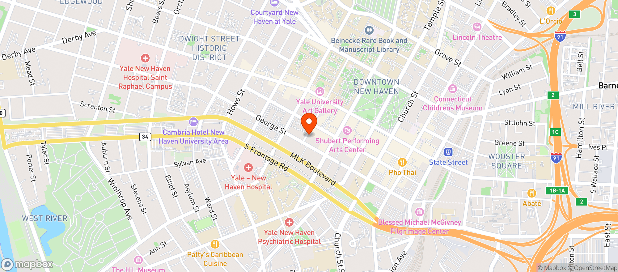 Map showing Blake Hotel