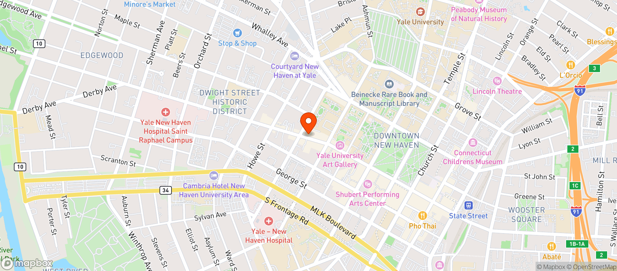 Map showing The Study