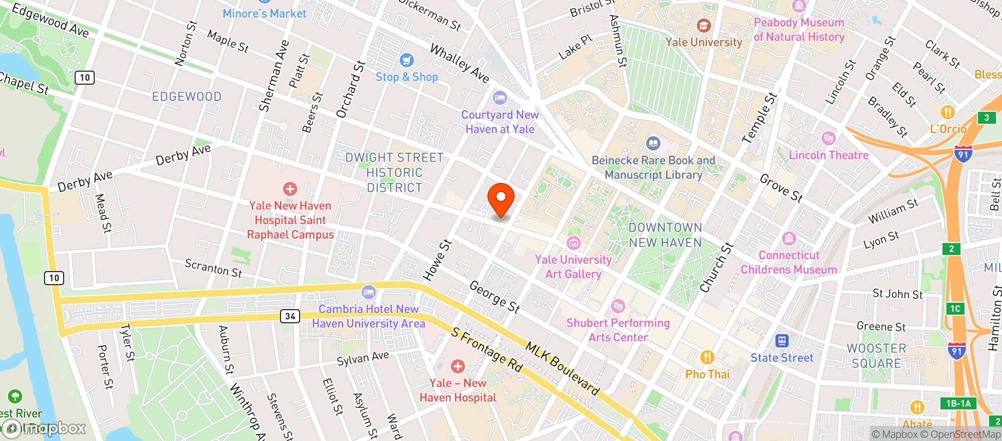 Map showing Chapel West Wine & Liquor