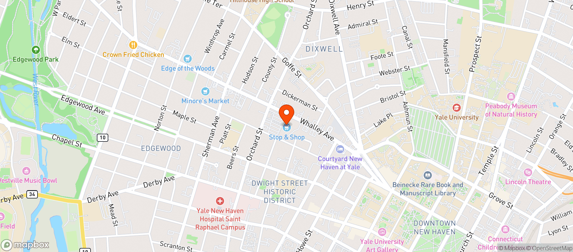 Map showing Stop & Shop