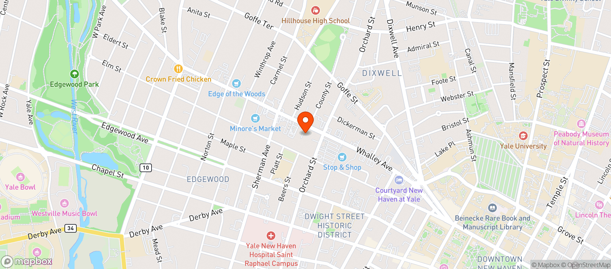 Map showing Beverage Boss
