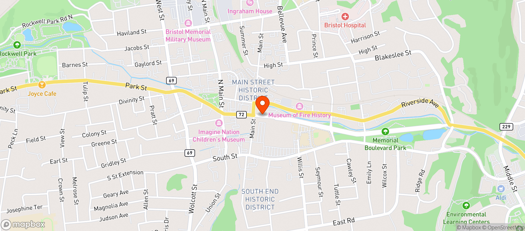Map showing Bristol Liquor Outlet