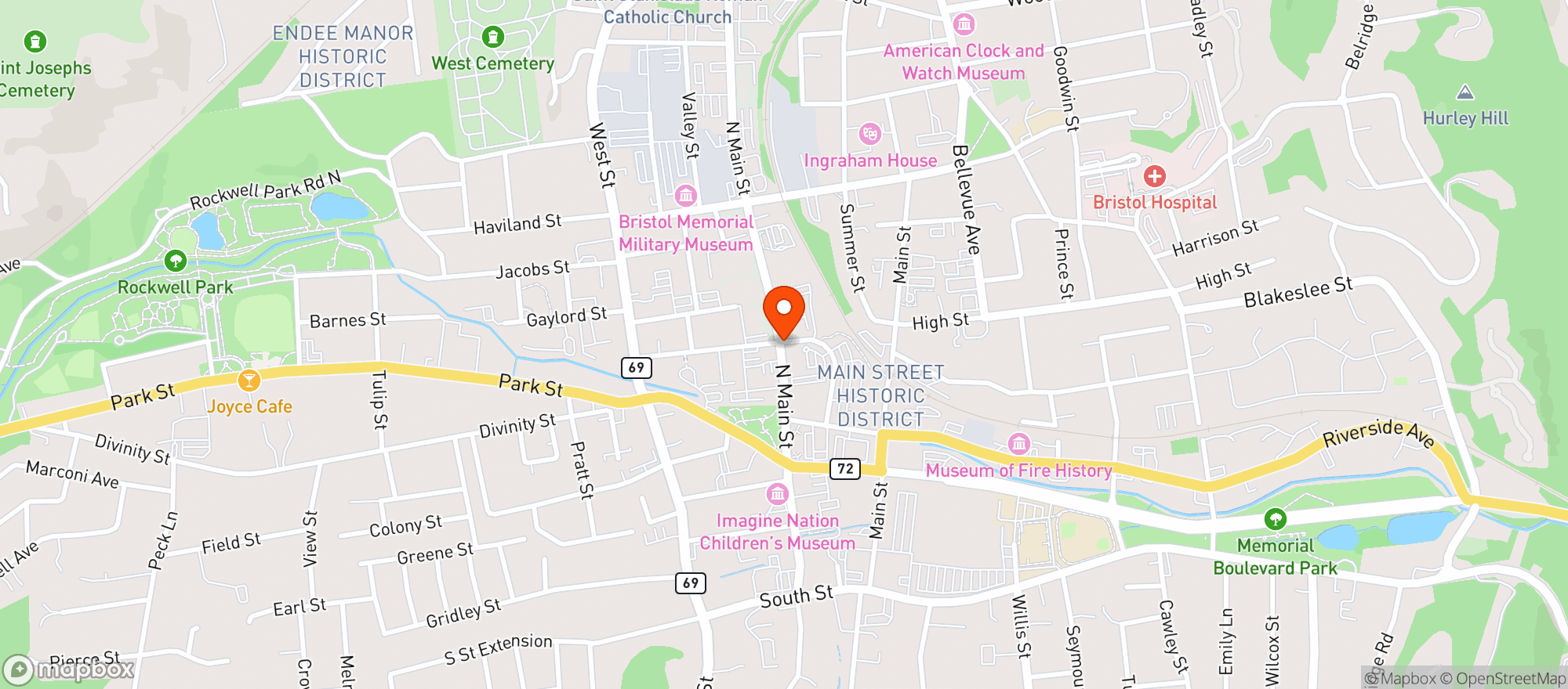 Map showing Monterrey Restaurant