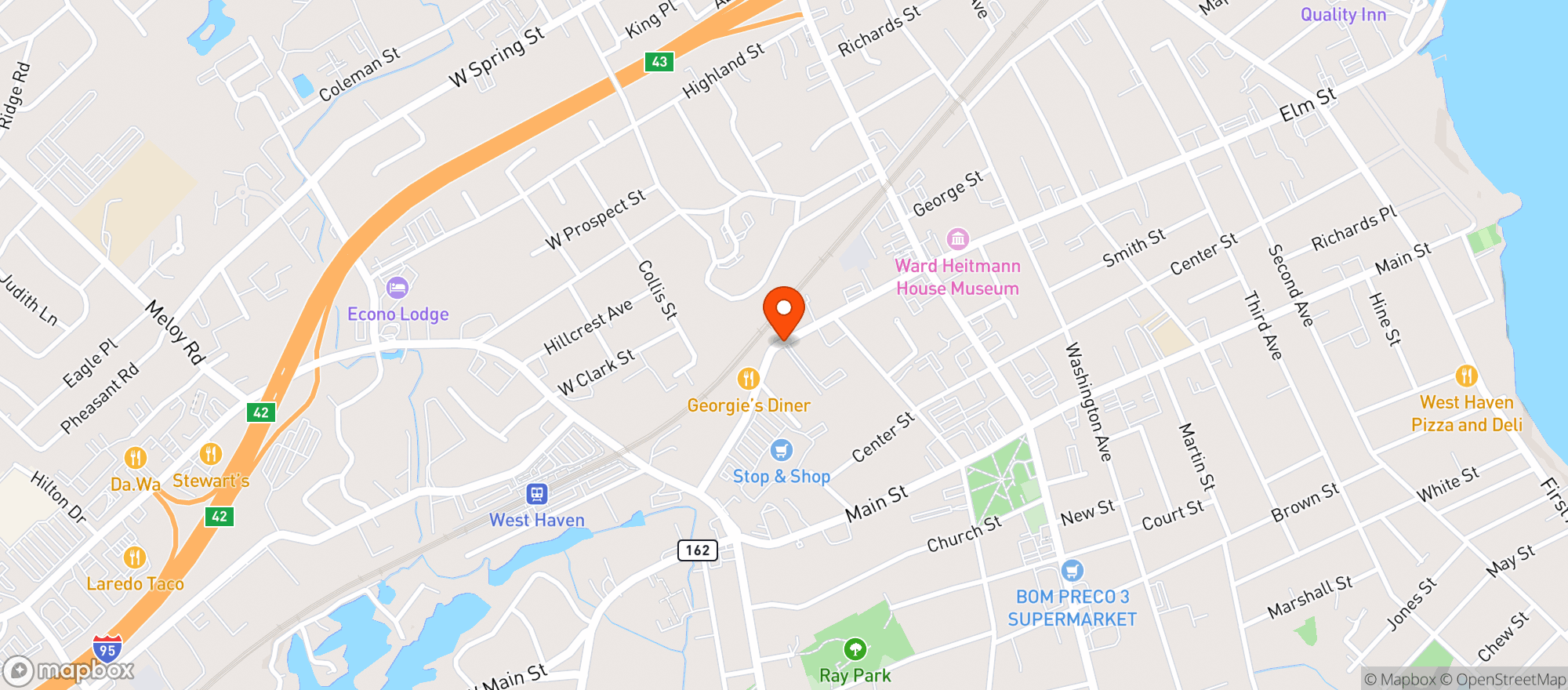 Map showing Stop & Shop - 0696 - West Haven