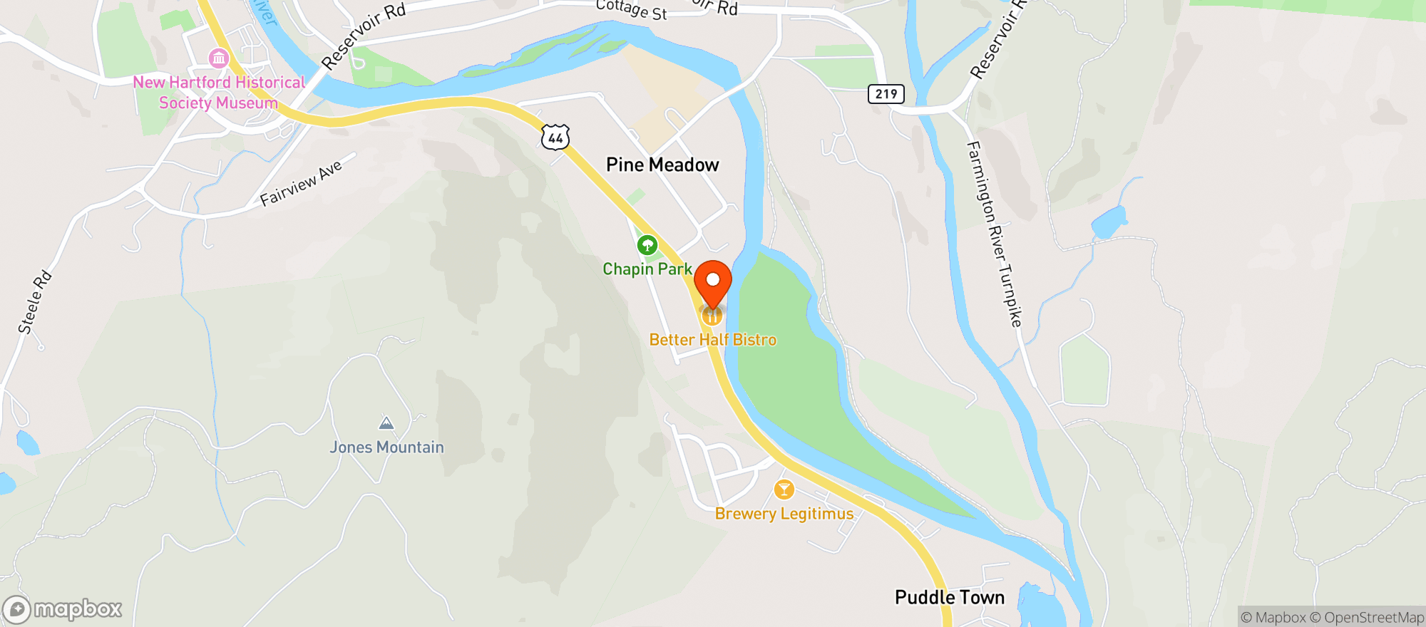 Map showing River Wine & Spirits