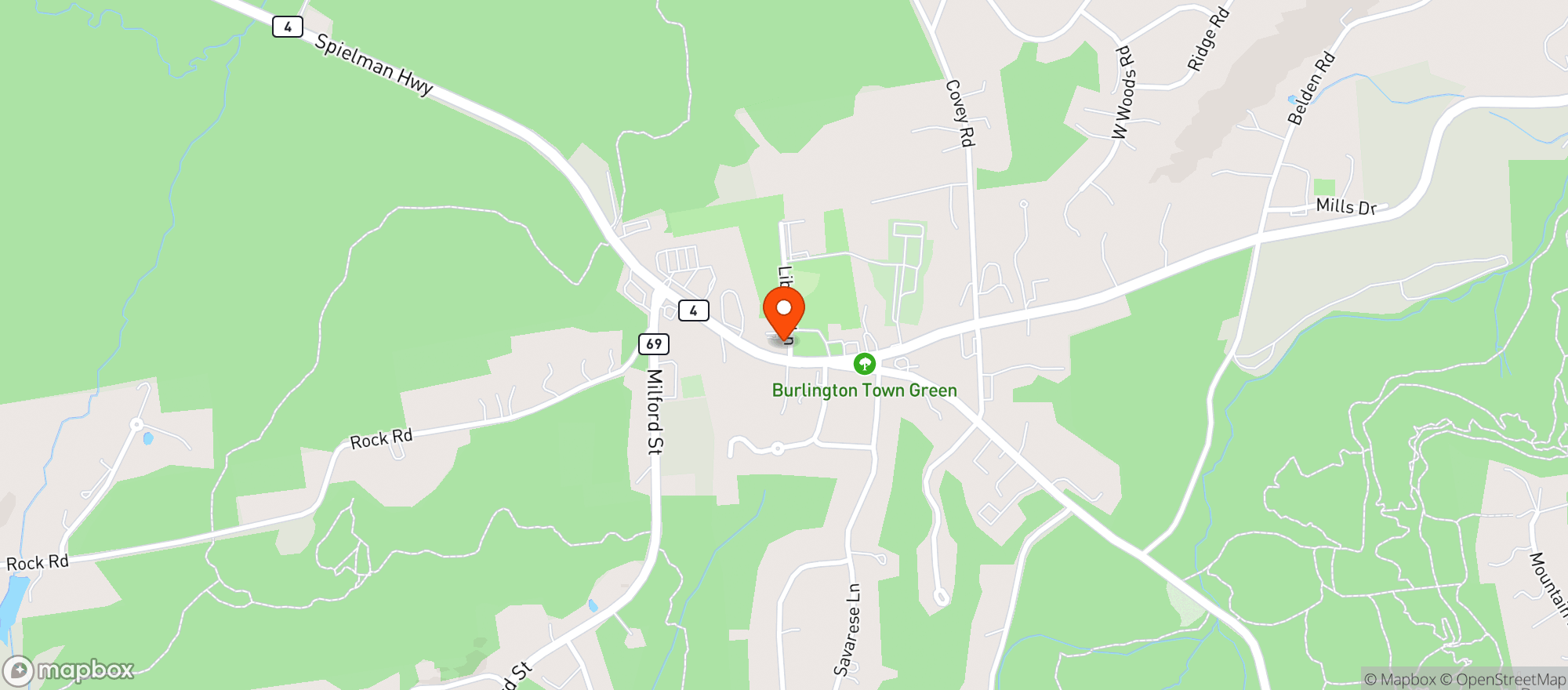 Map showing Burlington Spirit Shop (BURLINGTON)