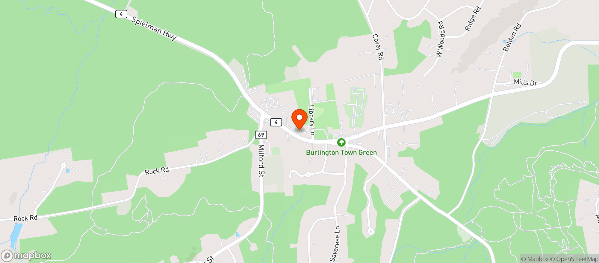 Map showing Burlington Spirit Shoppe