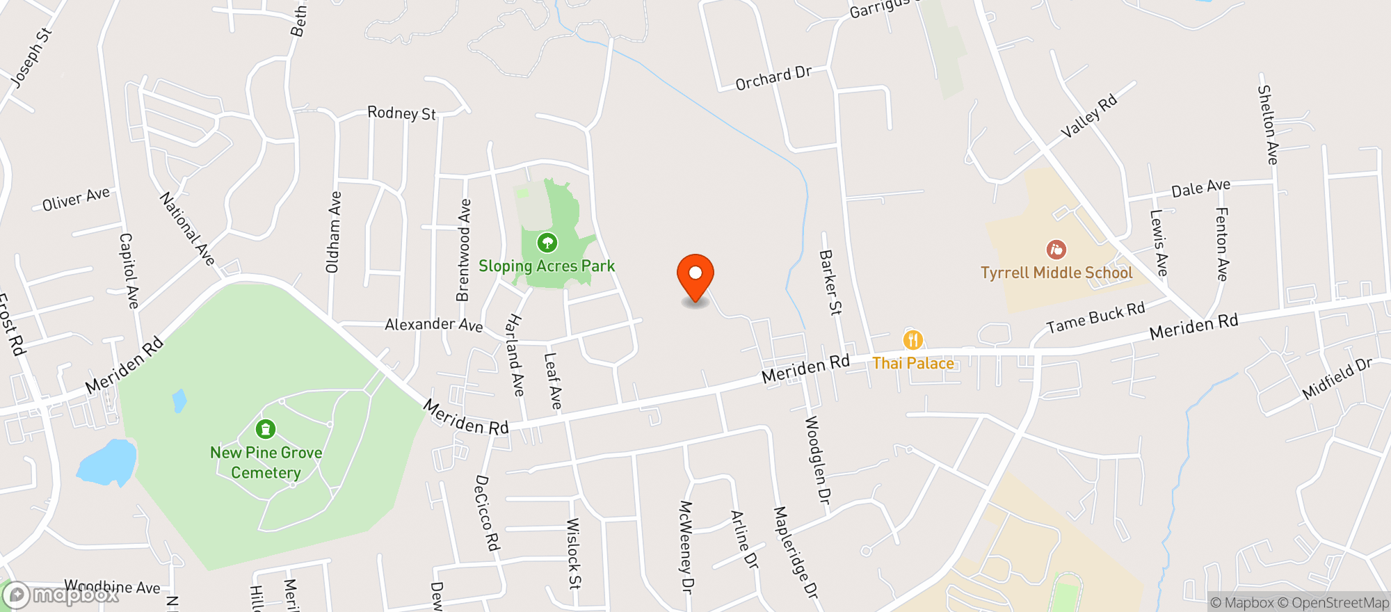 Map showing Bottle House