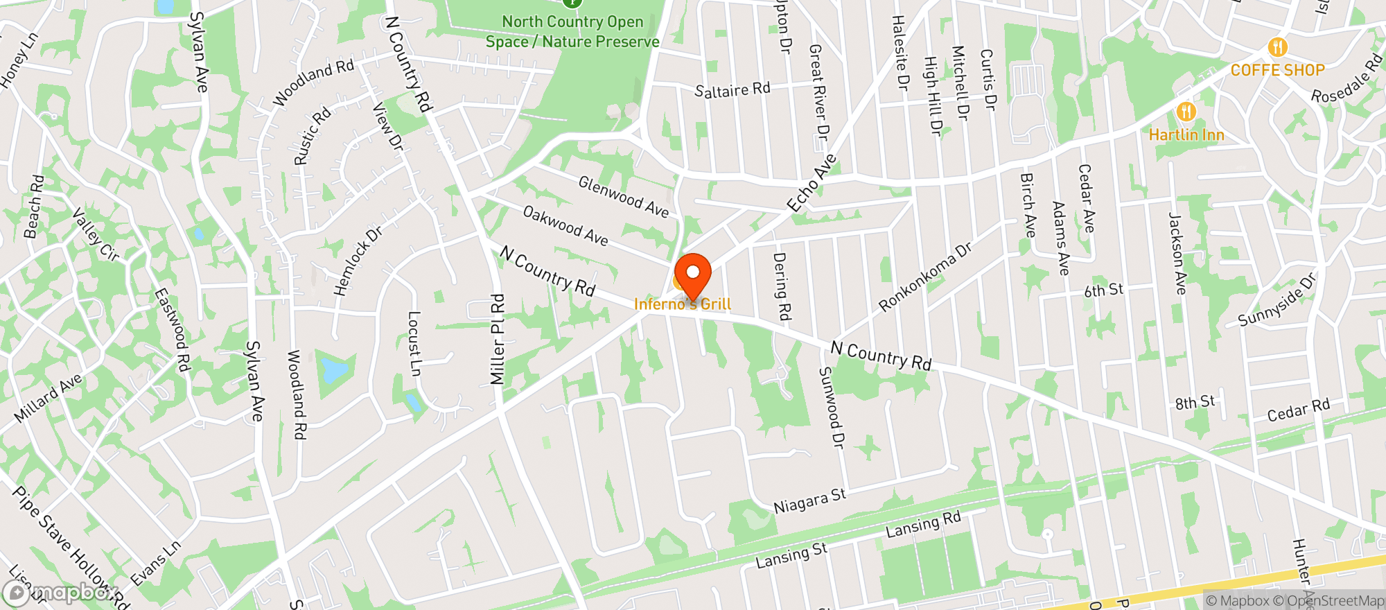 Map showing TJ McBrews