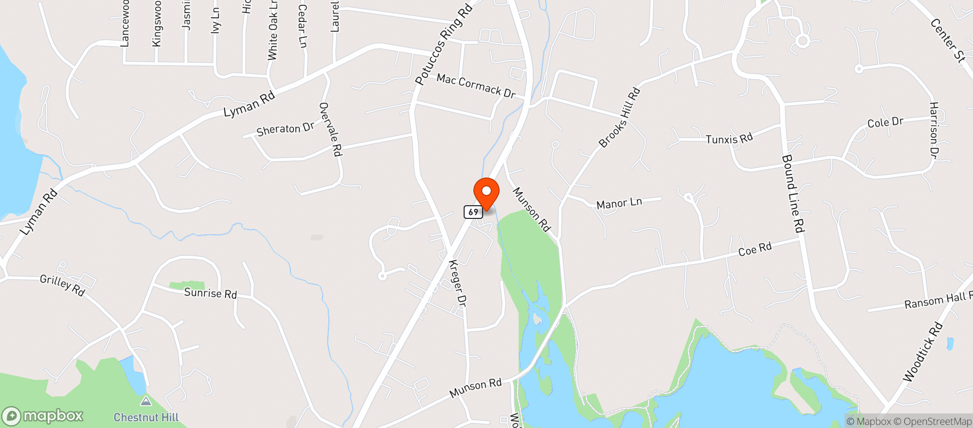 Map showing Laurel Crest Liquor