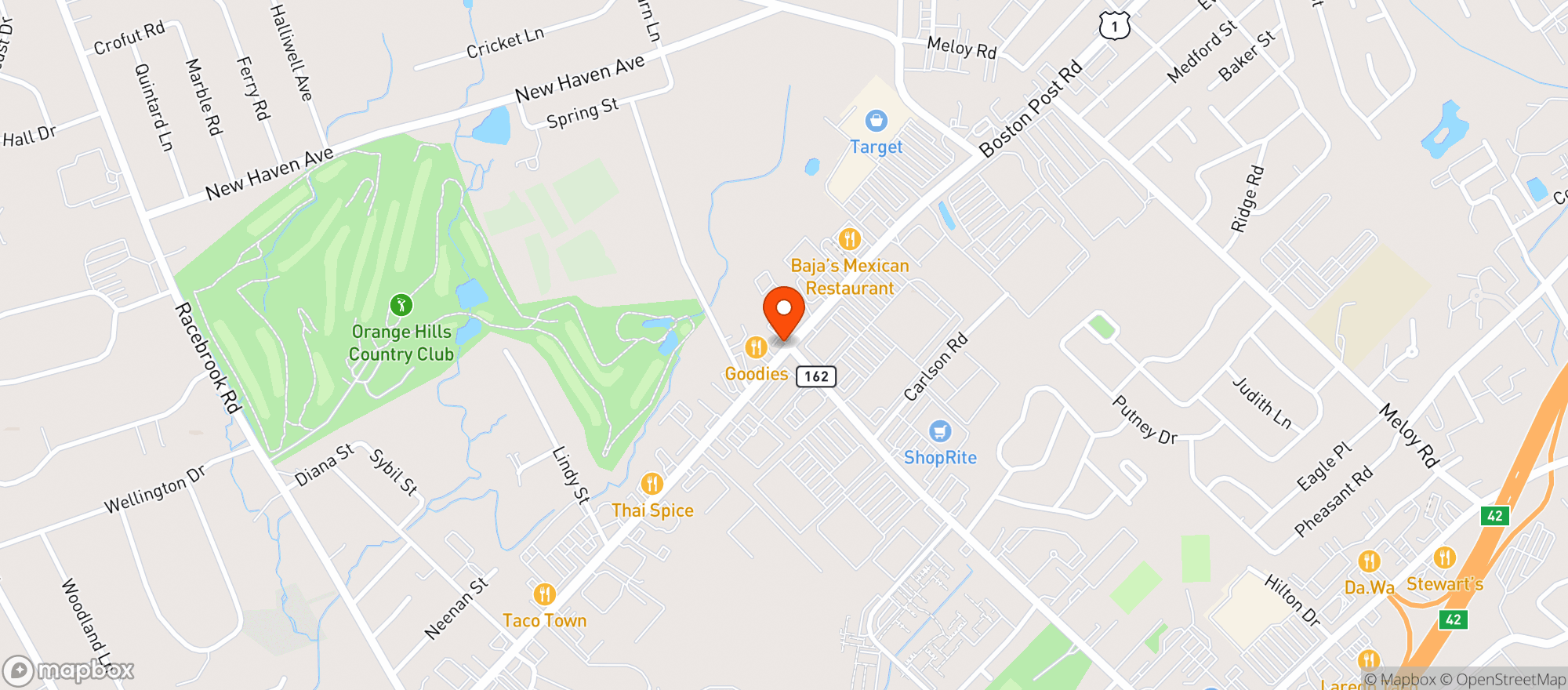 Map showing Target