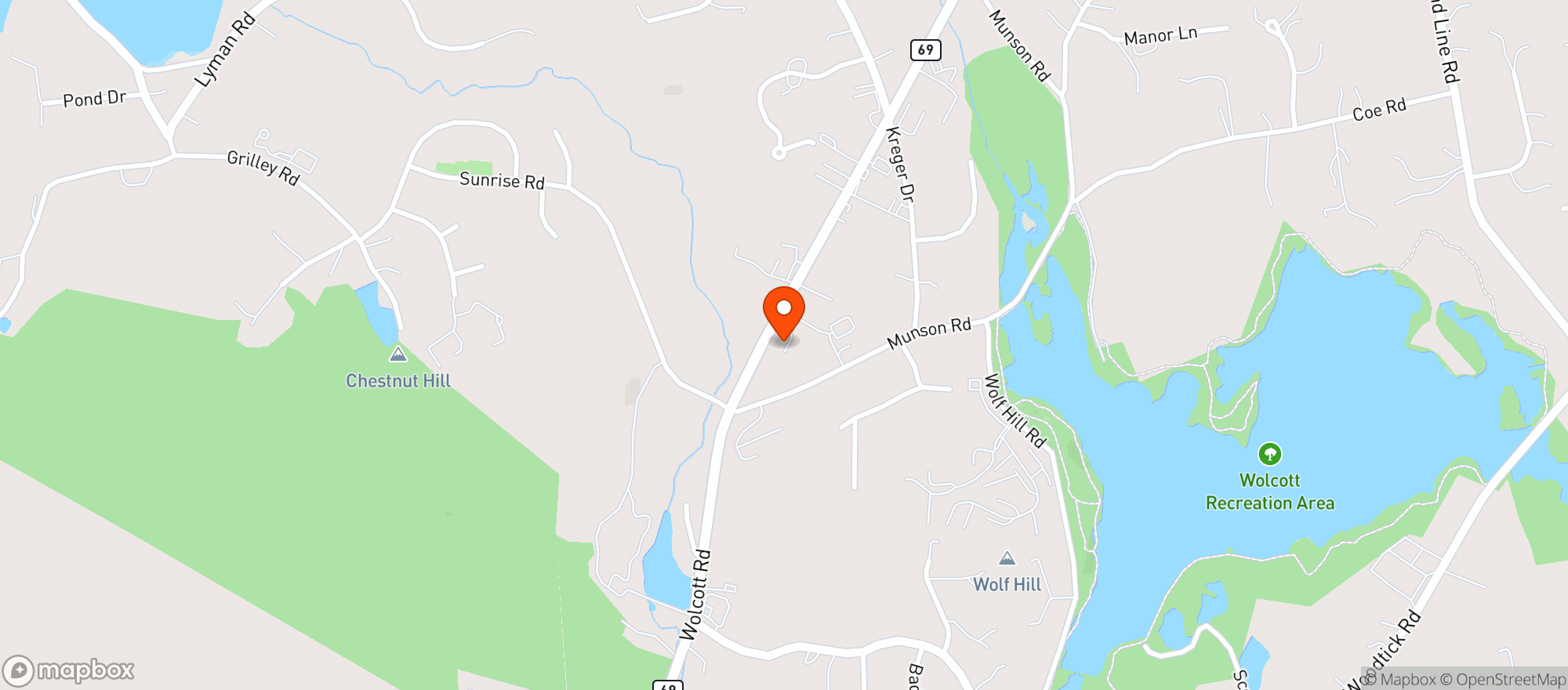 Map showing A&E Liquors LLC