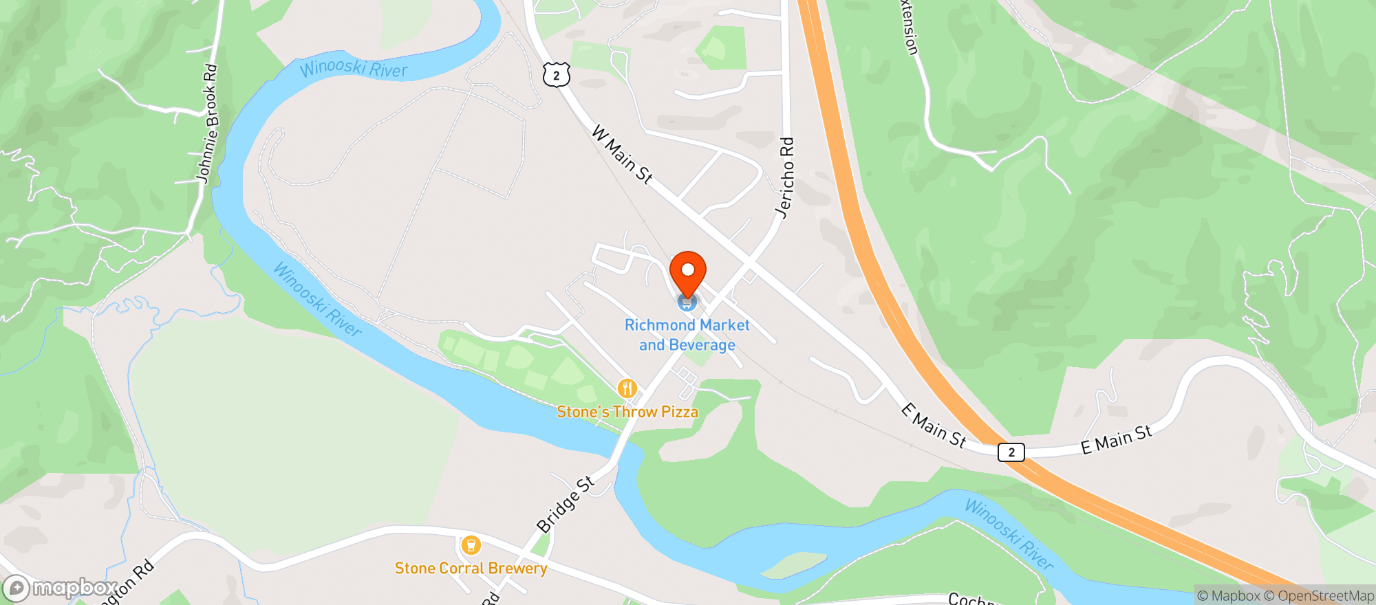 Map showing Richmond Market And Beverage