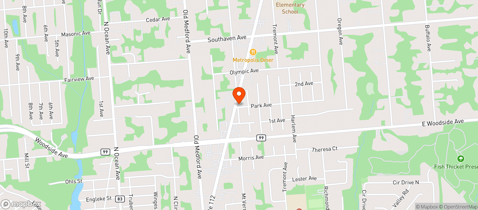 Map showing SWIFTWAY BEER AND SODA