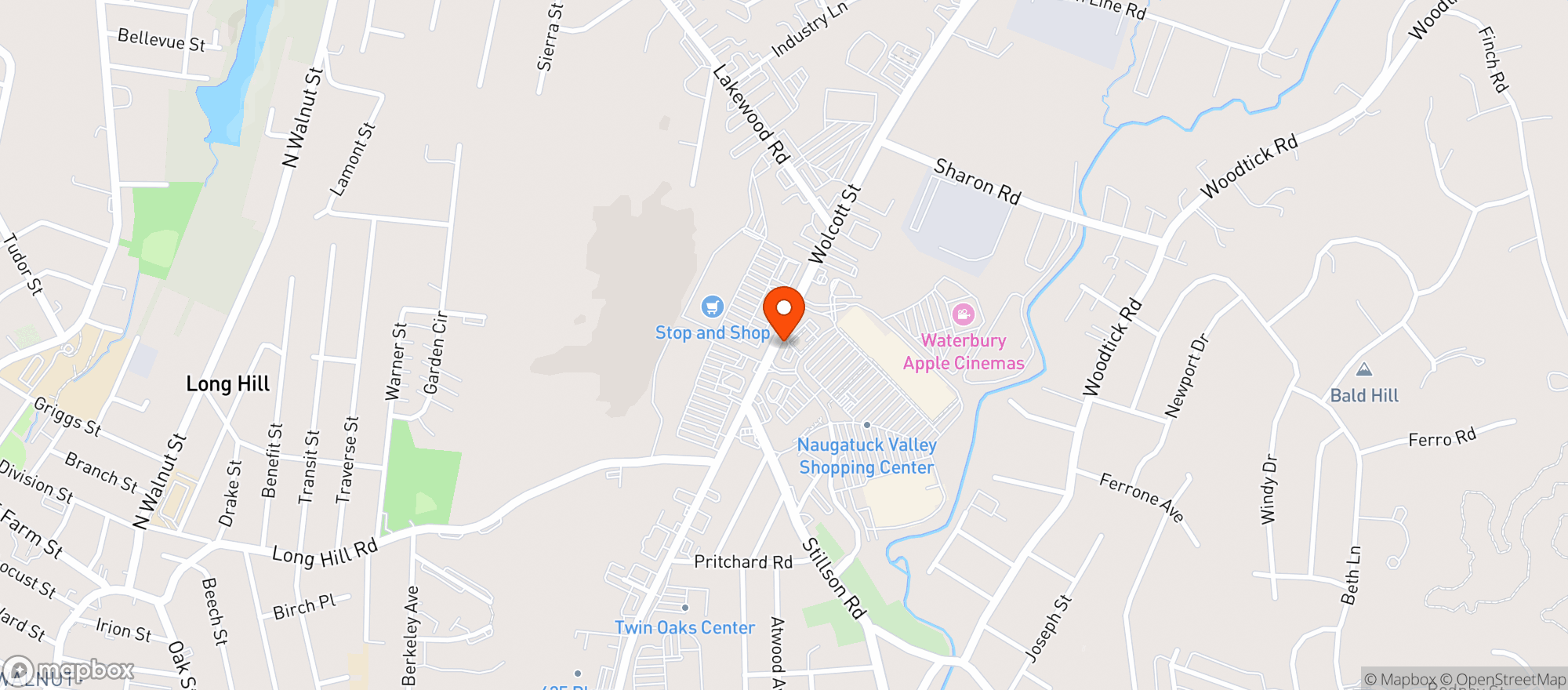 Map showing Stop & Shop - 2618 - Waterbury
