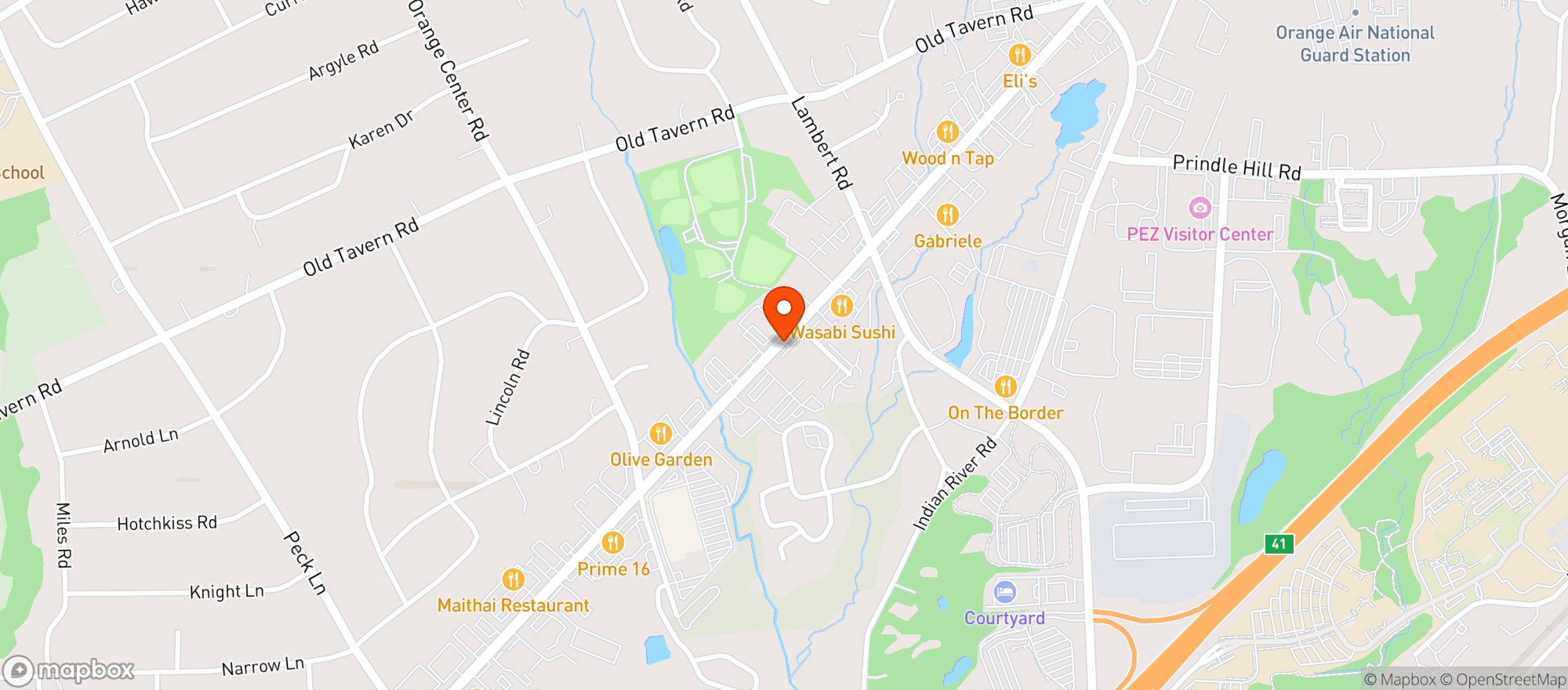 Map showing Silverbrook Wine & Liquor