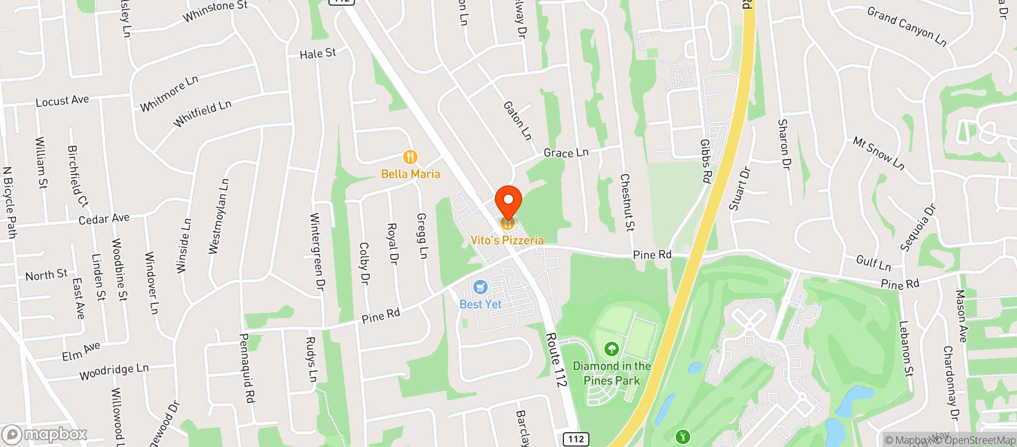 Map showing Handy Pantry Food Store